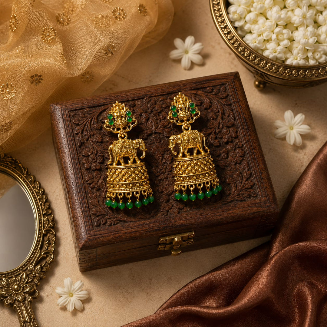 Gajalakshmi Jhumka Earrings