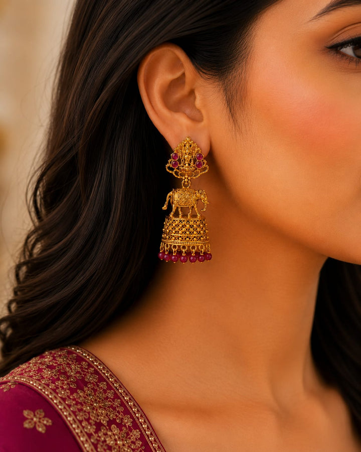 Gajalakshmi Jhumka Earrings